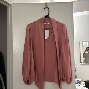 Mango Women's Blouse in Dusty Rose